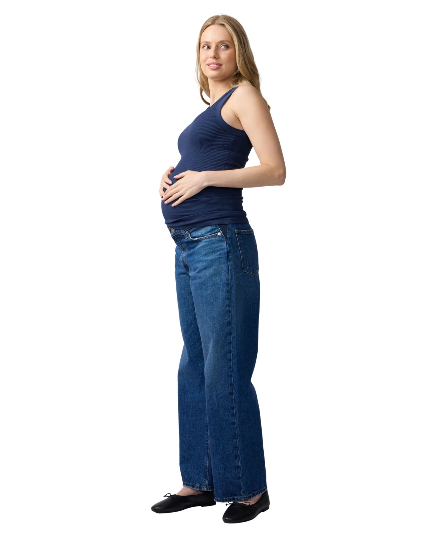 Женский топ Ingrid + Isabel Seamless Ribbed High Neck, цвет: Тёмно-синий — фото 2