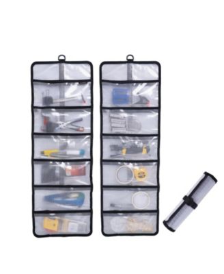 6 Pocket Tool Roll Bag Organizer For Long Tools 2 Pack