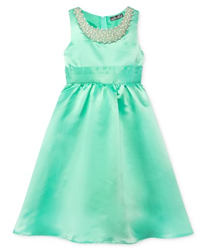 Crystal Doll Embellished Satin Dress, Big Girls (7-16)