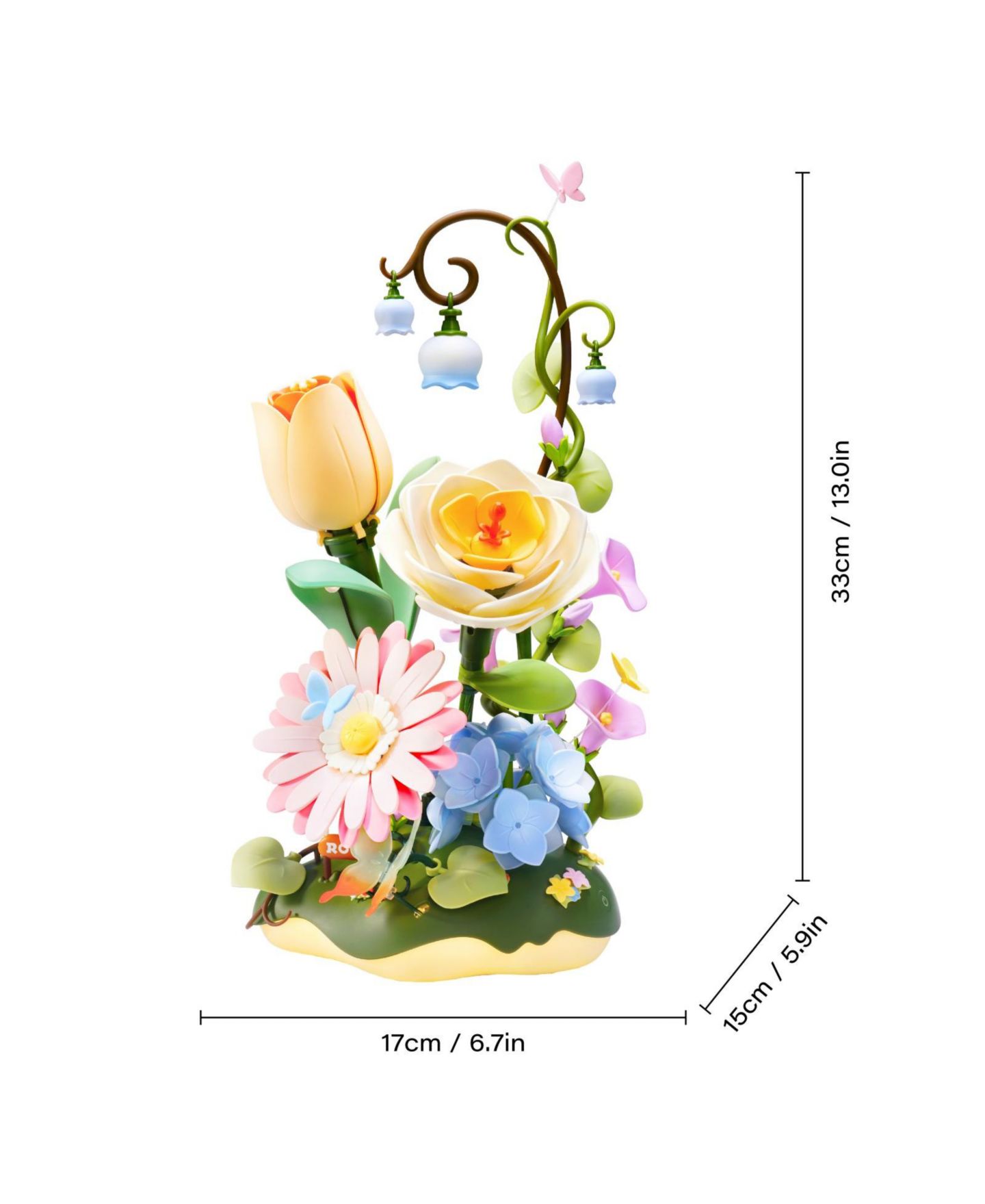 Детский конструктор Robotime Flower Wooden Bloom Craft 581-Piece Puzzle Building Set, Ages 14+ — фото 4