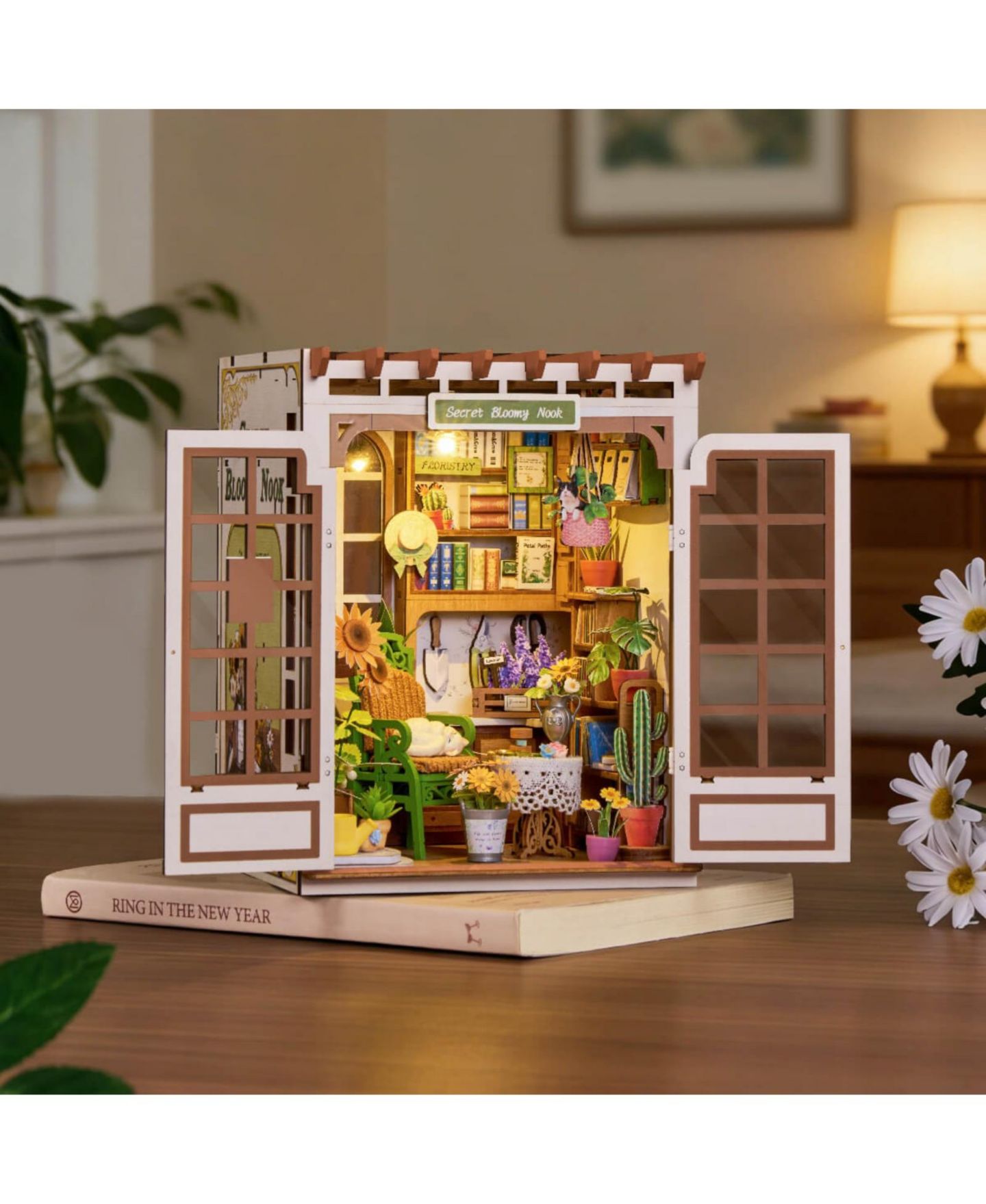 Детский конструктор Robotime Secret Bloomy Nook 246-Piece 3D Wooden Puzzle Building Set, Ages 14+ — фото 5