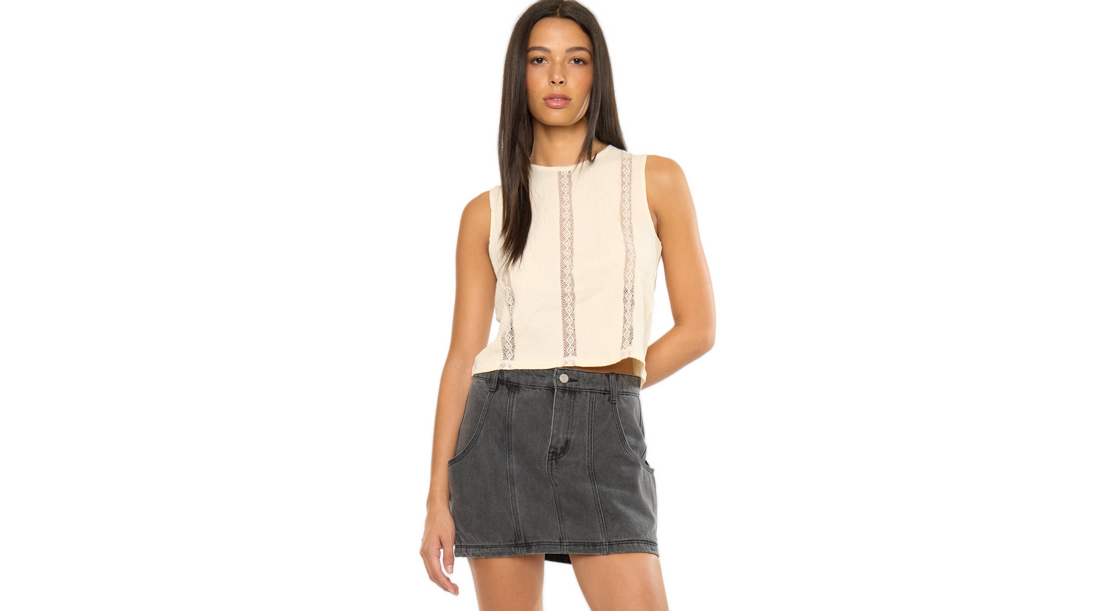 KanCan Women's Elaine Mid-Rise Balloon Mini Skirt