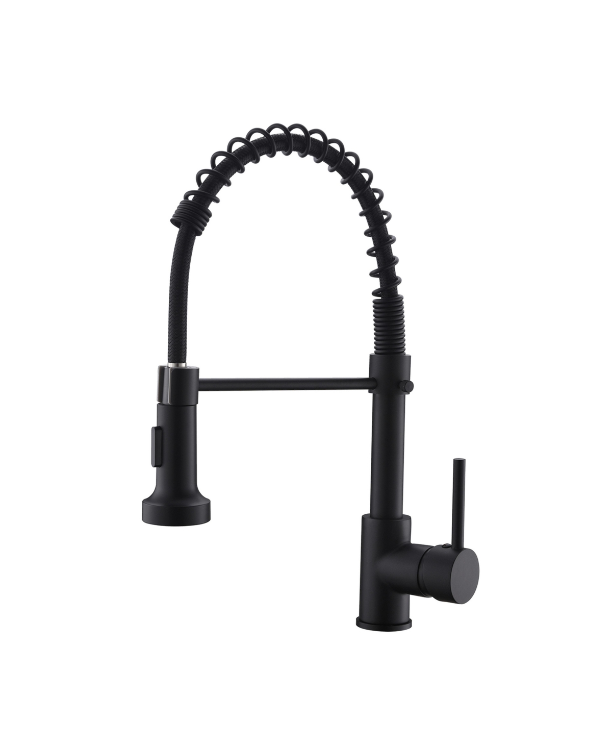 Single Handle Spring Pull-Down Kitchen Faucet with 2-Mode Sprayer, 360degree(s) Swivel and Brass Construction