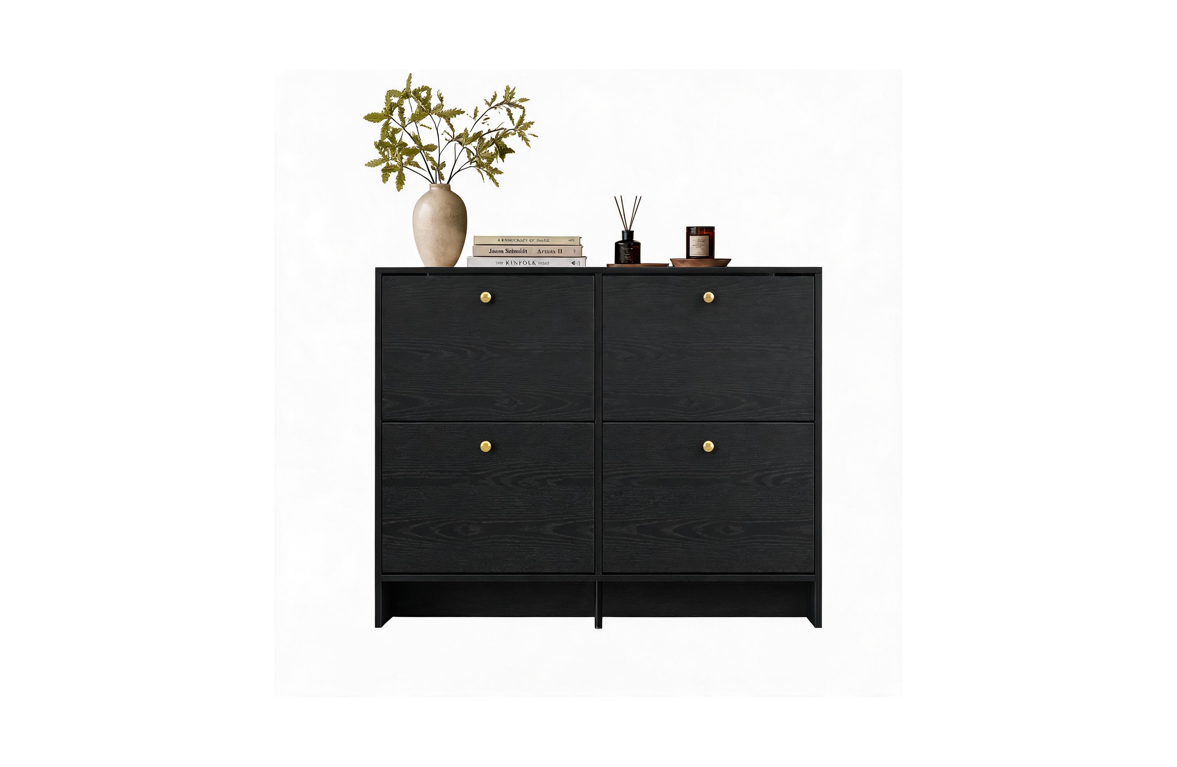 gaomon Shoe Cabinet Storage, Hidden Shoe Rack with 4 Flip Drawers