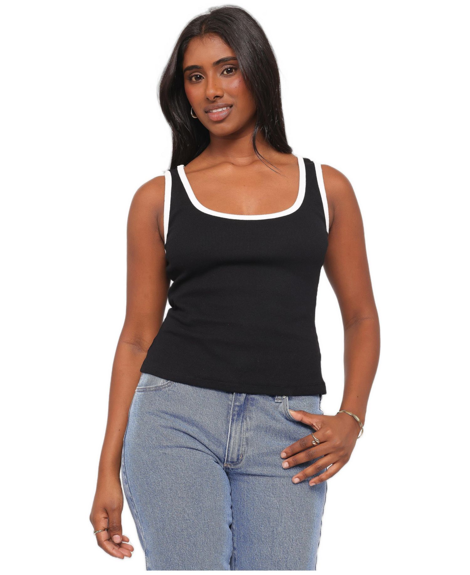Women's Juanita Scoop Neck Sleeveless Ribbed Tank Top