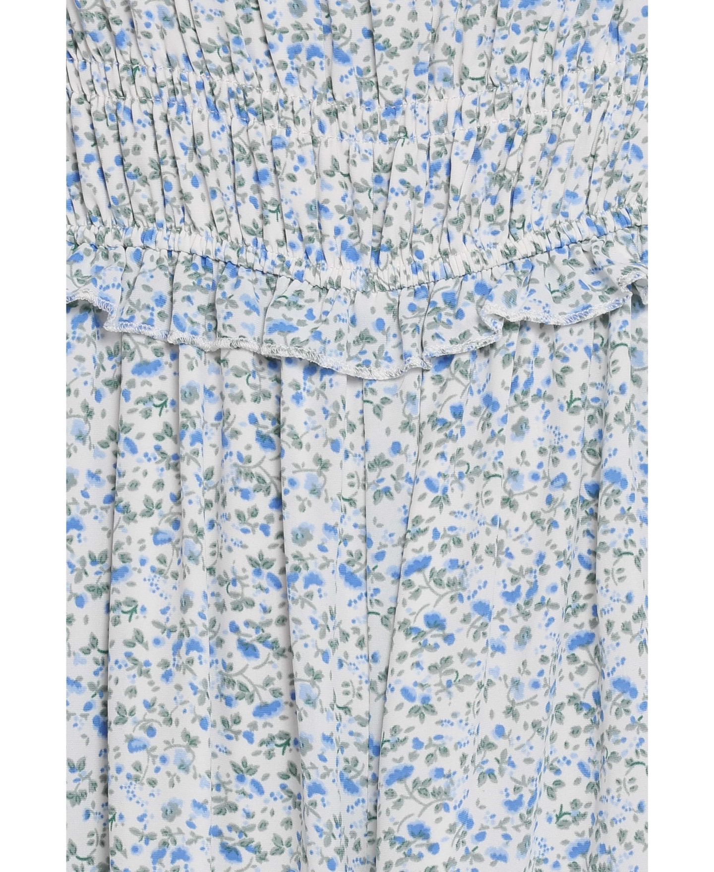 Женский комбинезон Petal and Pup Yulissa Strapless Floral Wide-Leg Jumpsuit, цвет: Синий с принтом — фото 7