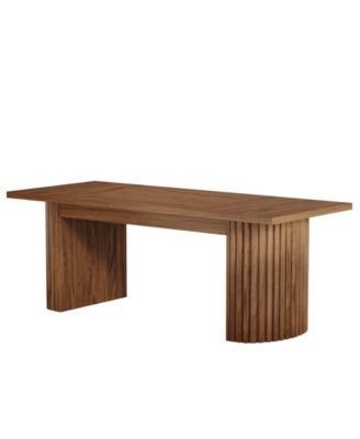 Farmhouse Kitchen Table with Dual Base for Dining Area