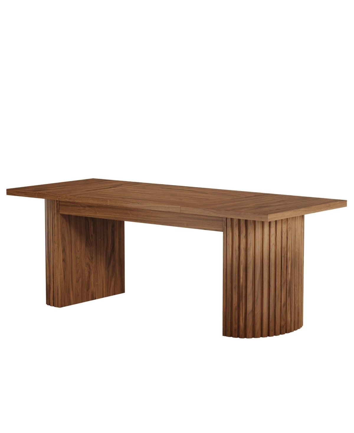 Slickblue Farmhouse Kitchen Table with Dual Base for Dining Area
