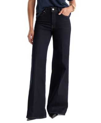 Women's Good Waist High-Waisted Wide-Leg Jeans