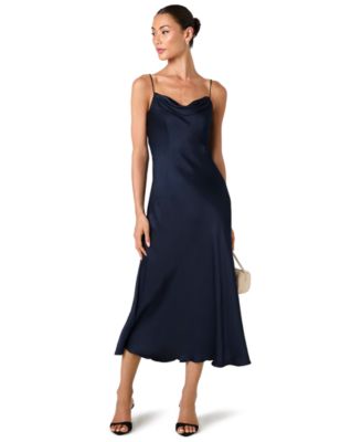 Women's Oona Cowl Neck A-Line Midi Slip Dress