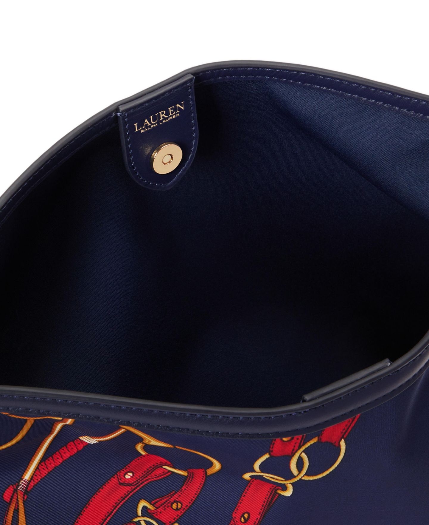 Женская сумка Lauren Ralph Lauren Marcy Slouchy Medium Equestrian Print, цвет: С принтом / Тёмно-синий — фото 4