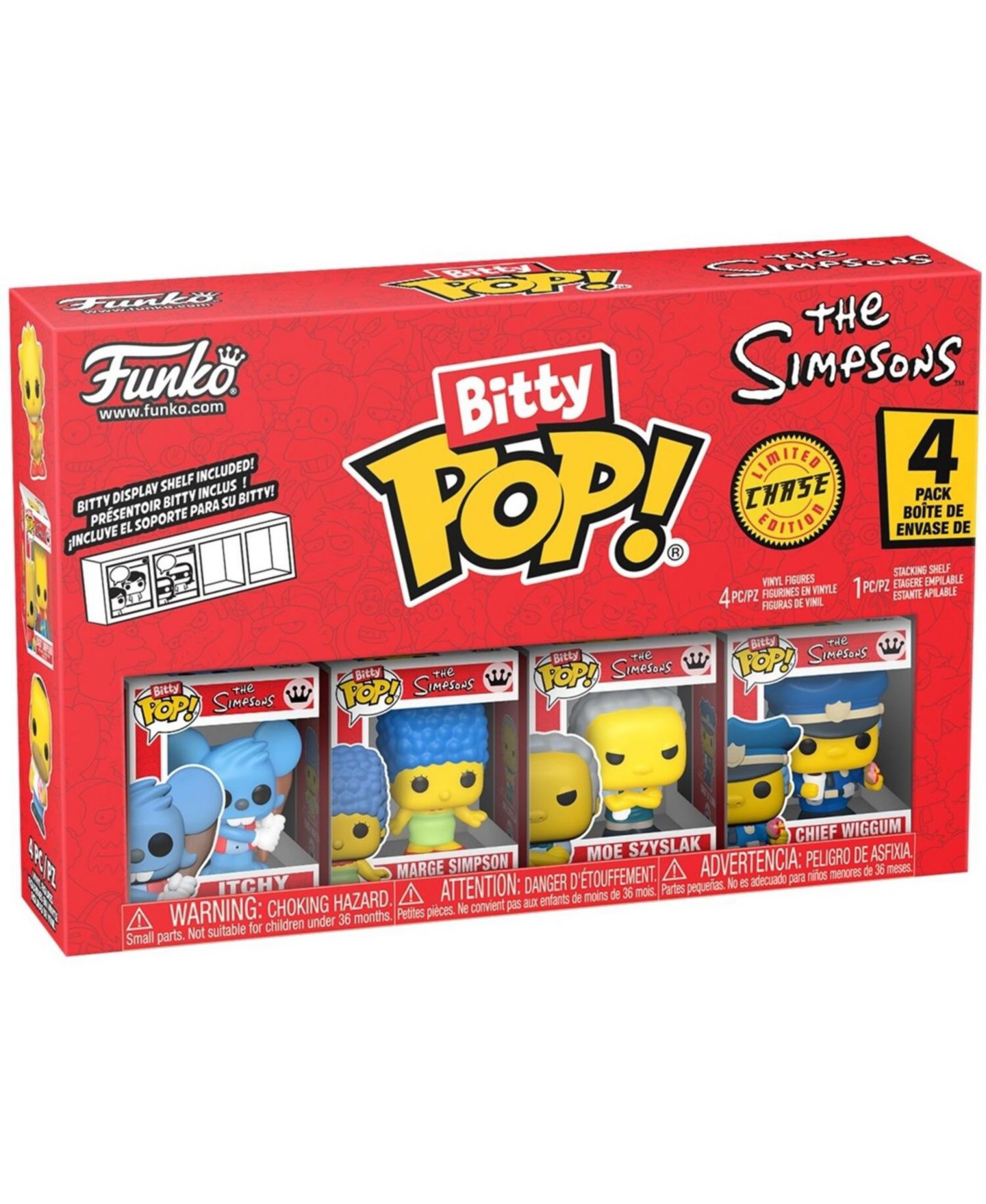 Детские фигурки Funko Bitty POP The Simpsons Series 2 Itchy 4-Pack Collectible Vinyl Figures, 3+ — фото 1