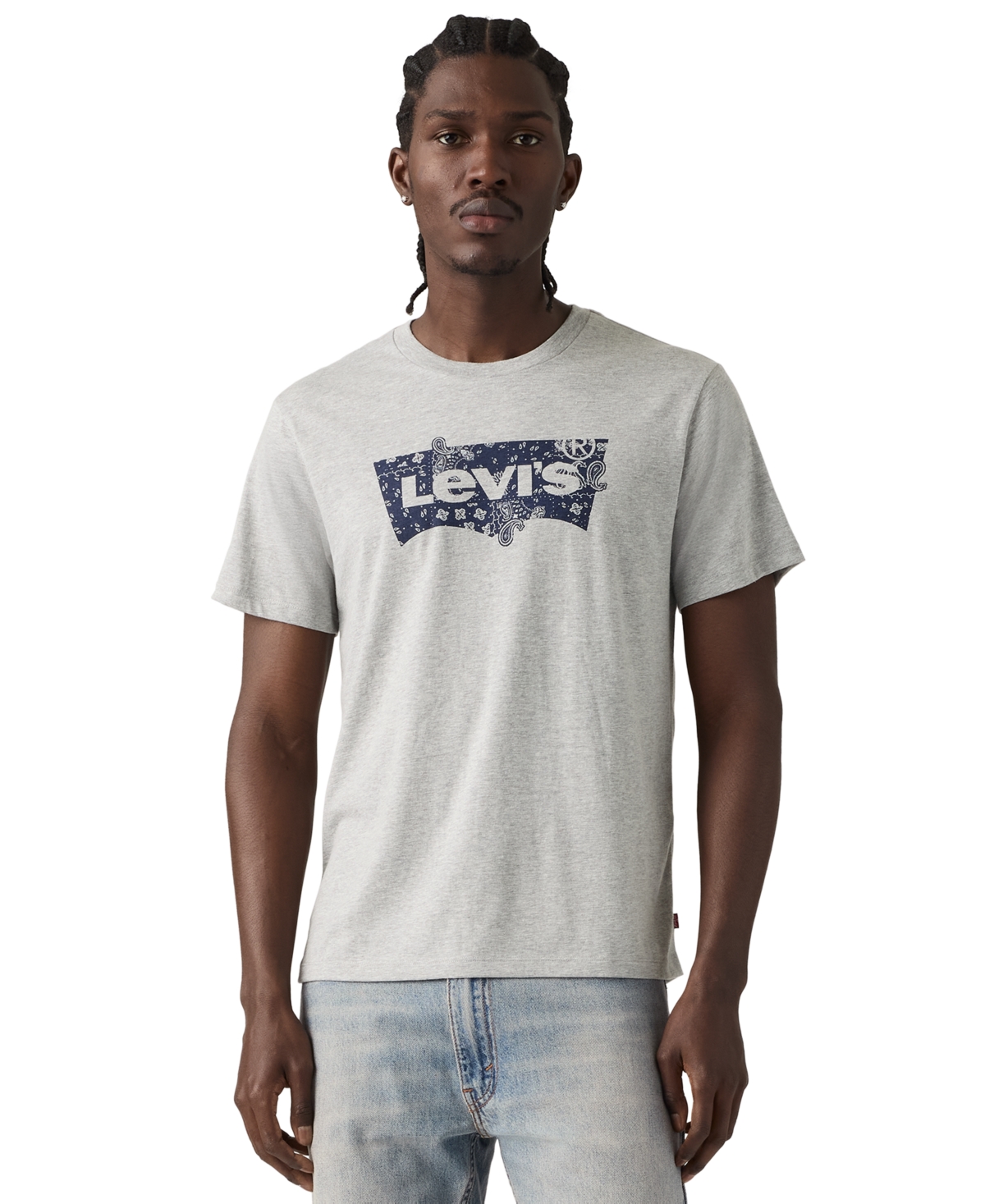 Levi's Men's Relaxed Fit Graphic T-Shirt - Bandana Gray