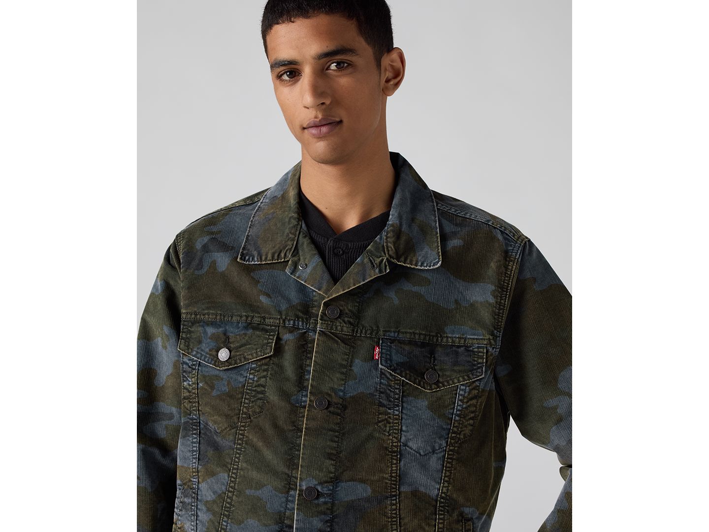 Мужская куртка Levi's Premium Relaxed Trucker Cotton, цвет: Серый снежный — фото 3