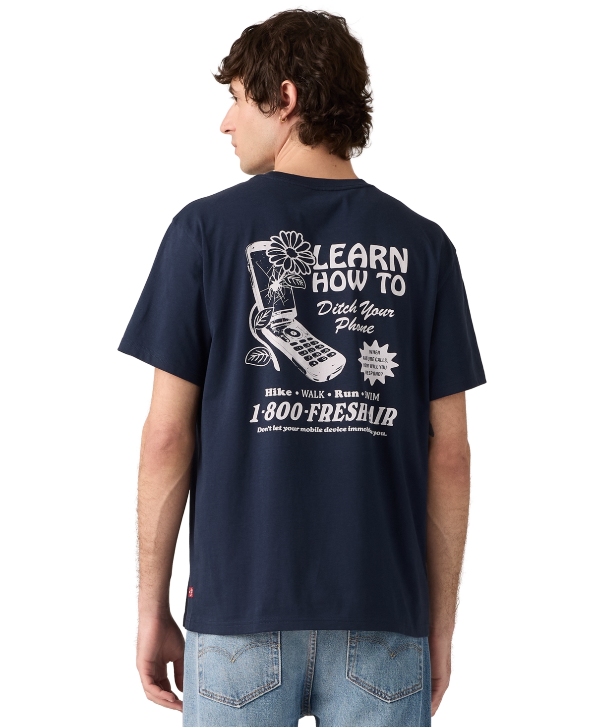 Levi's Men's Crewneck Graphic T-Shirt - Navy Blazer