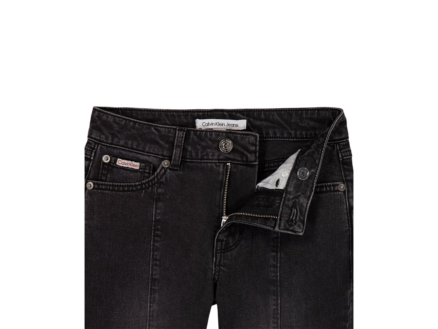 Брюки Calvin Klein Cotton Sateen Flare для девочек, цвет: Чёрный — фото 4
