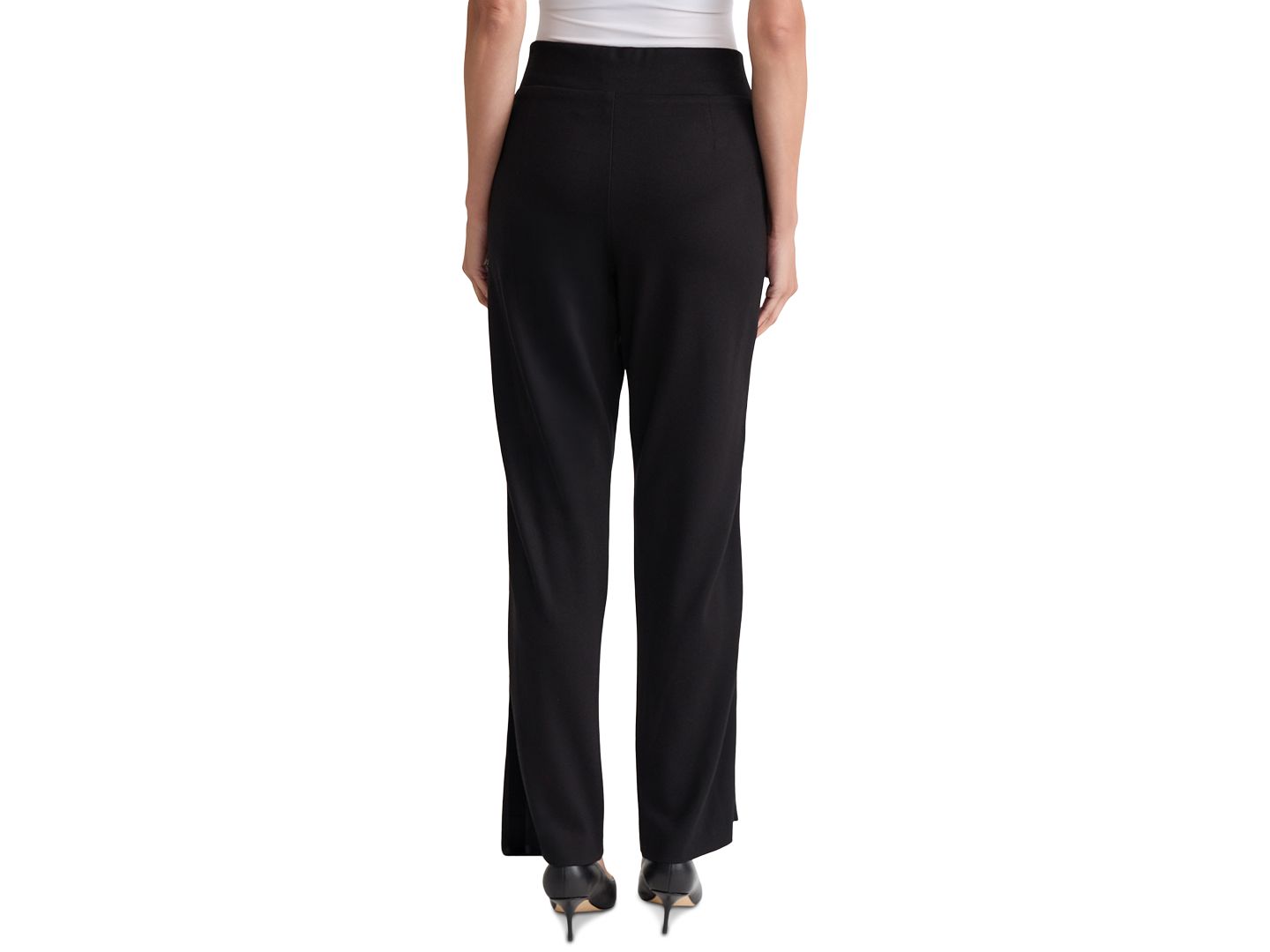 Женские брюки Jones New York Petite Velvet Side Stripe Pull-On, цвет: Чёрный — фото 2