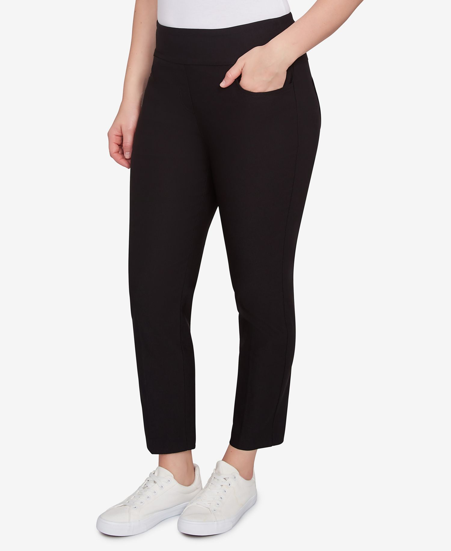 Petite Comfort Silky Tech Pull-On Ankle Pants