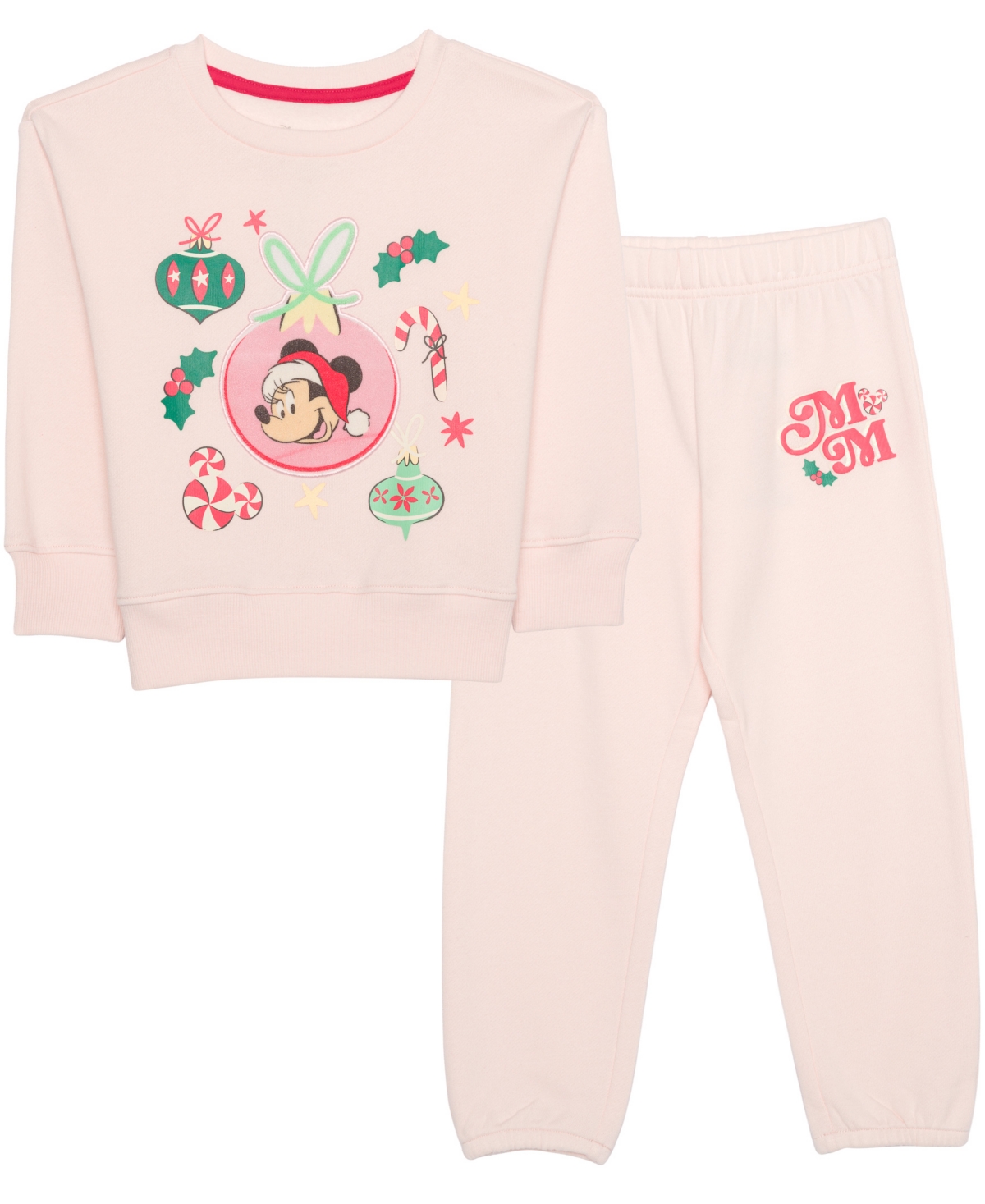 Epic Threads Girls' Minnie Mouse Holiday Fleece Sweatshirt and Jogger Pants, 2-Piece Set, Macy's Exclusive