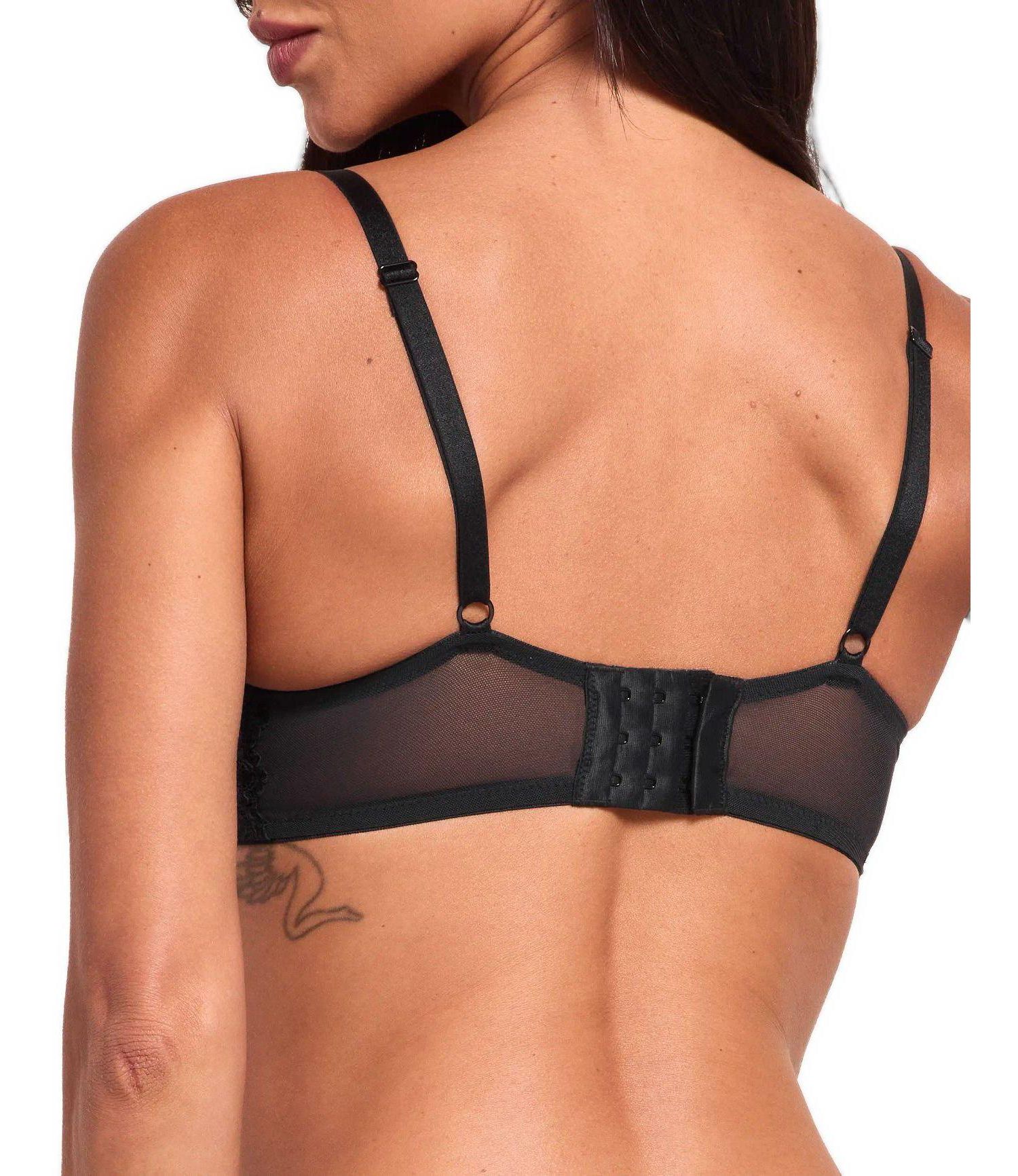 Saveria Unlined Plunge Strappy Lace Bra