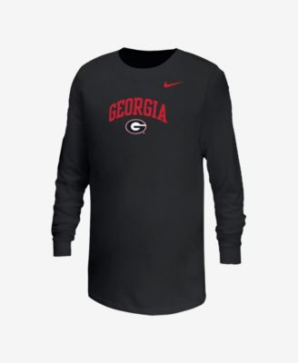 Big Boys and Girls  Black Georgia Bulldogs Arched Core Long Sleeve T-Shirt