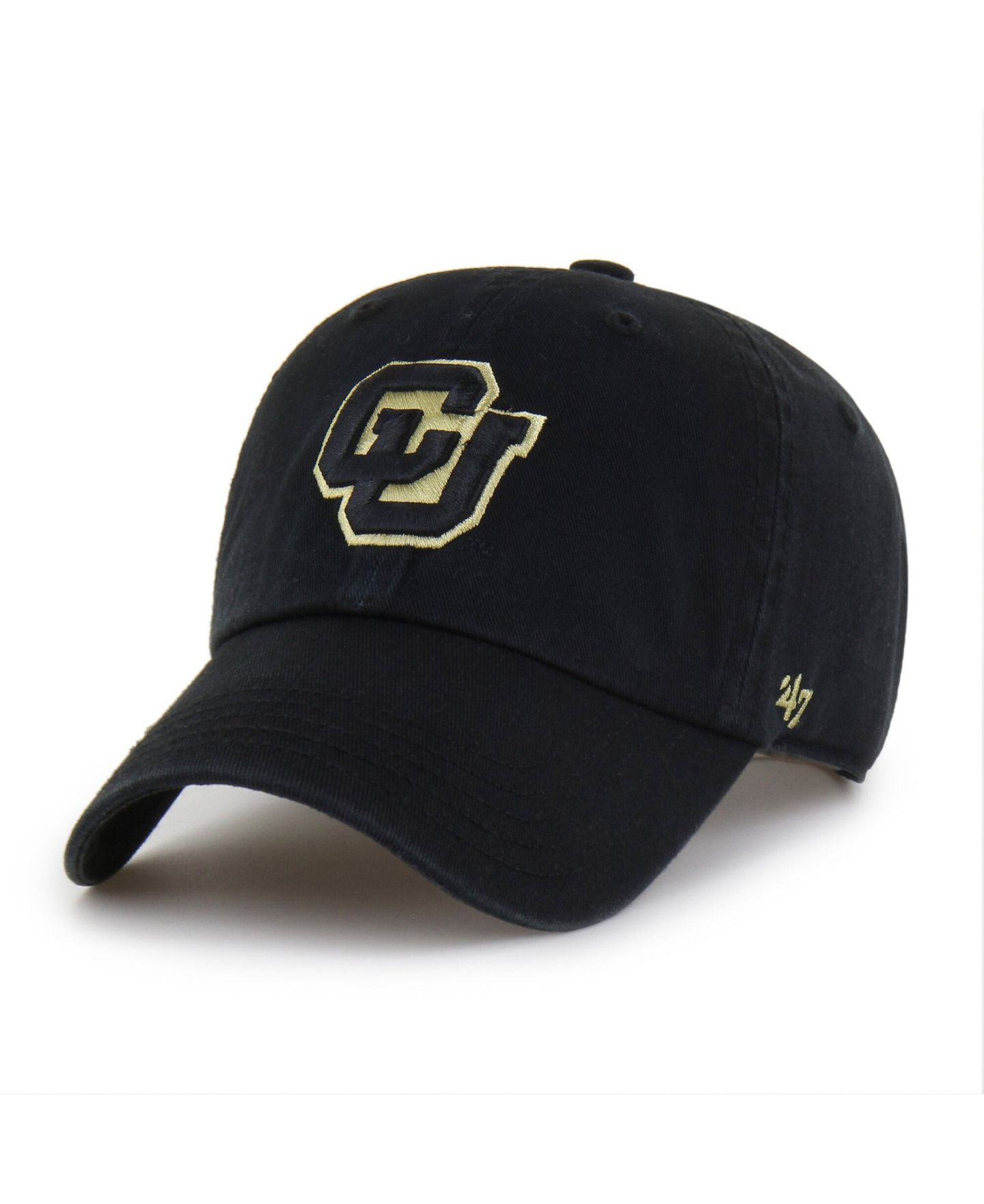 Мужская кепка '47 Brand Black Colorado Buffaloes Clean Up Adjustable Hat — фото 1