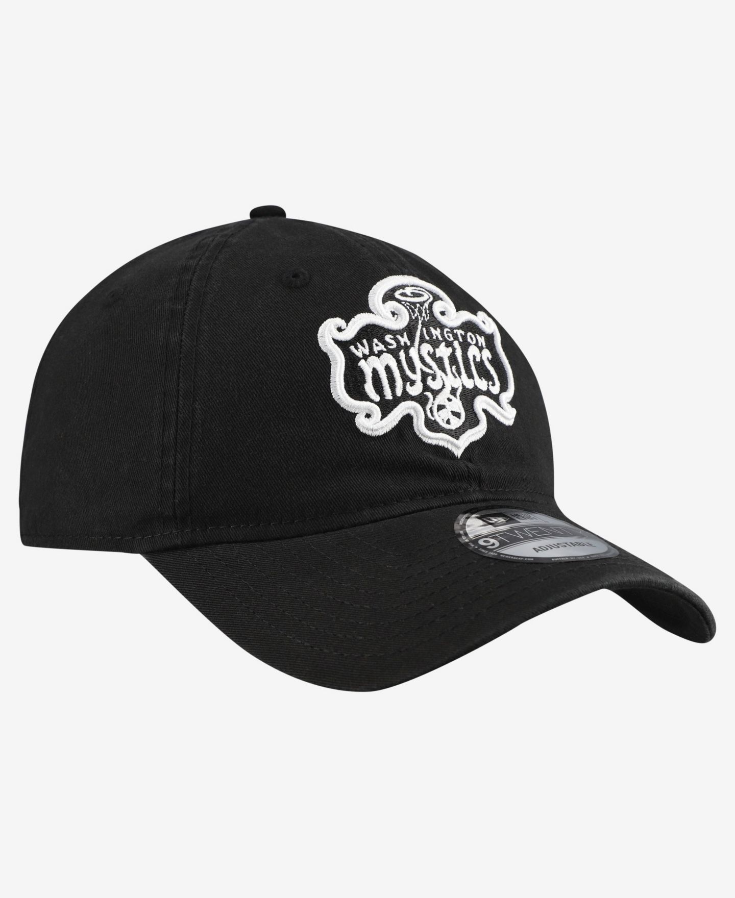 Мужская кепка New Era Black Washington Mystics 9TWENTY Adjustable Hat — фото 3