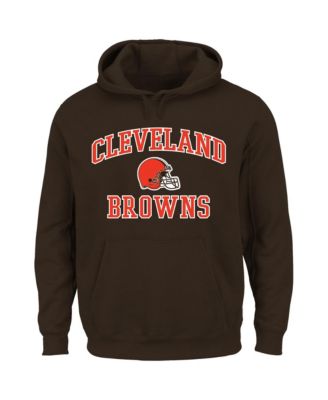 Men's  Brown Cleveland Browns Big & Tall Heart & Soul Hoodie