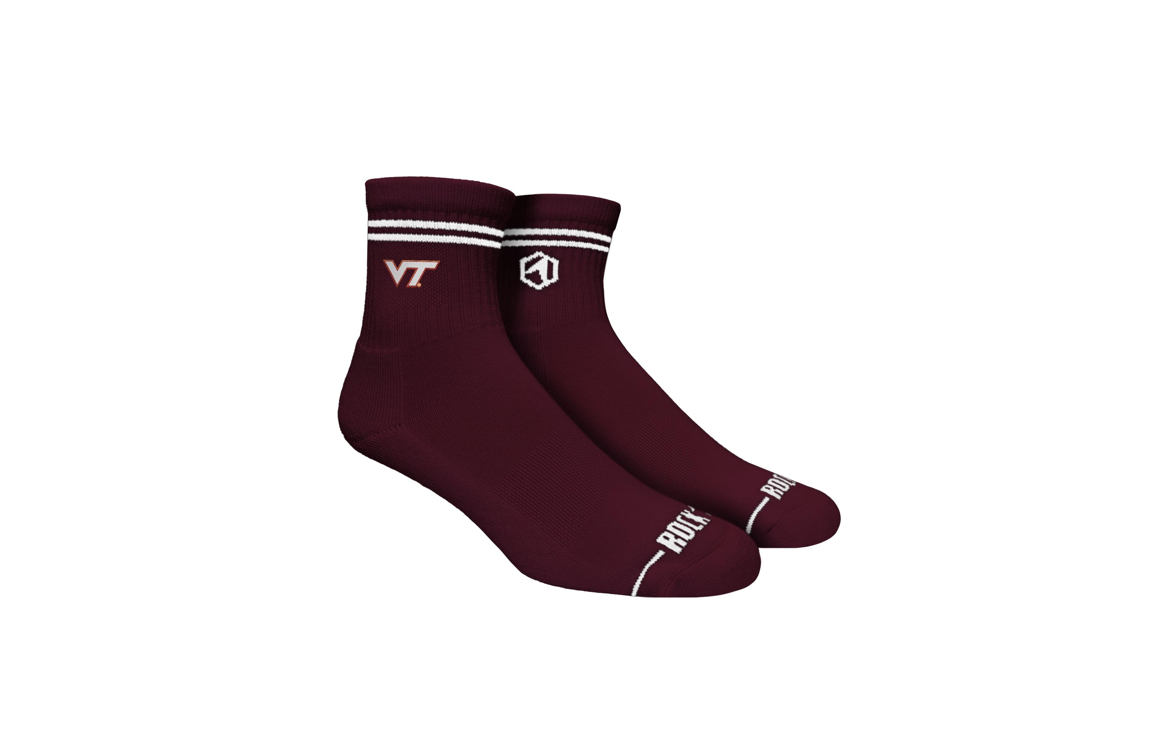 Rock Em Socks Men's and Women's Quarter Padded Sole and Toe Socks