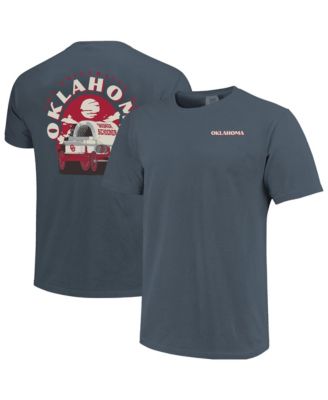 Men's  Navy Oklahoma Sooners Comfort Colors Team Statue T-Shirt