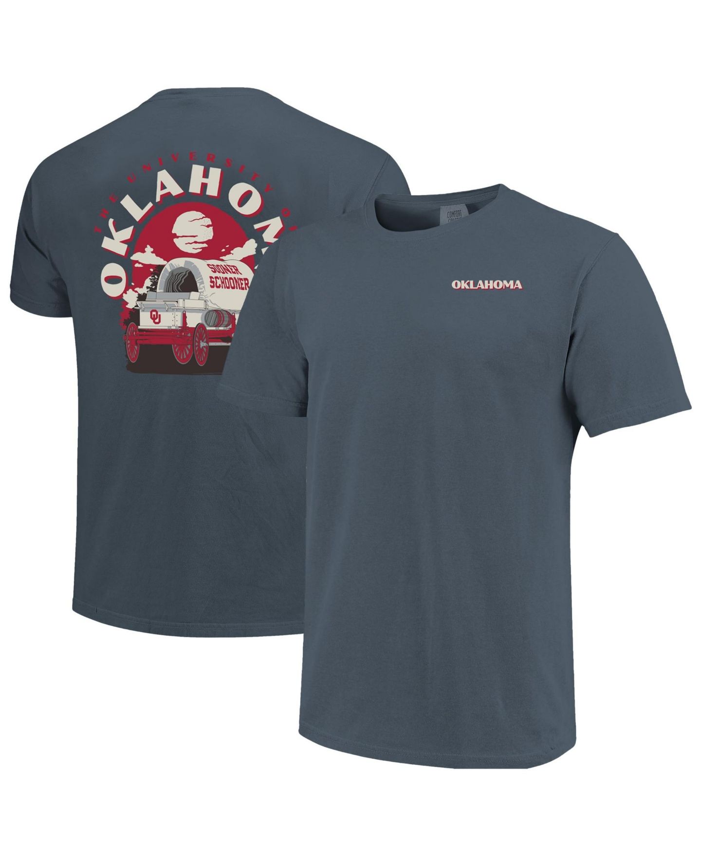 Мужская футболка Image One Navy Oklahoma Sooners Comfort Colors Team Statue — фото 1