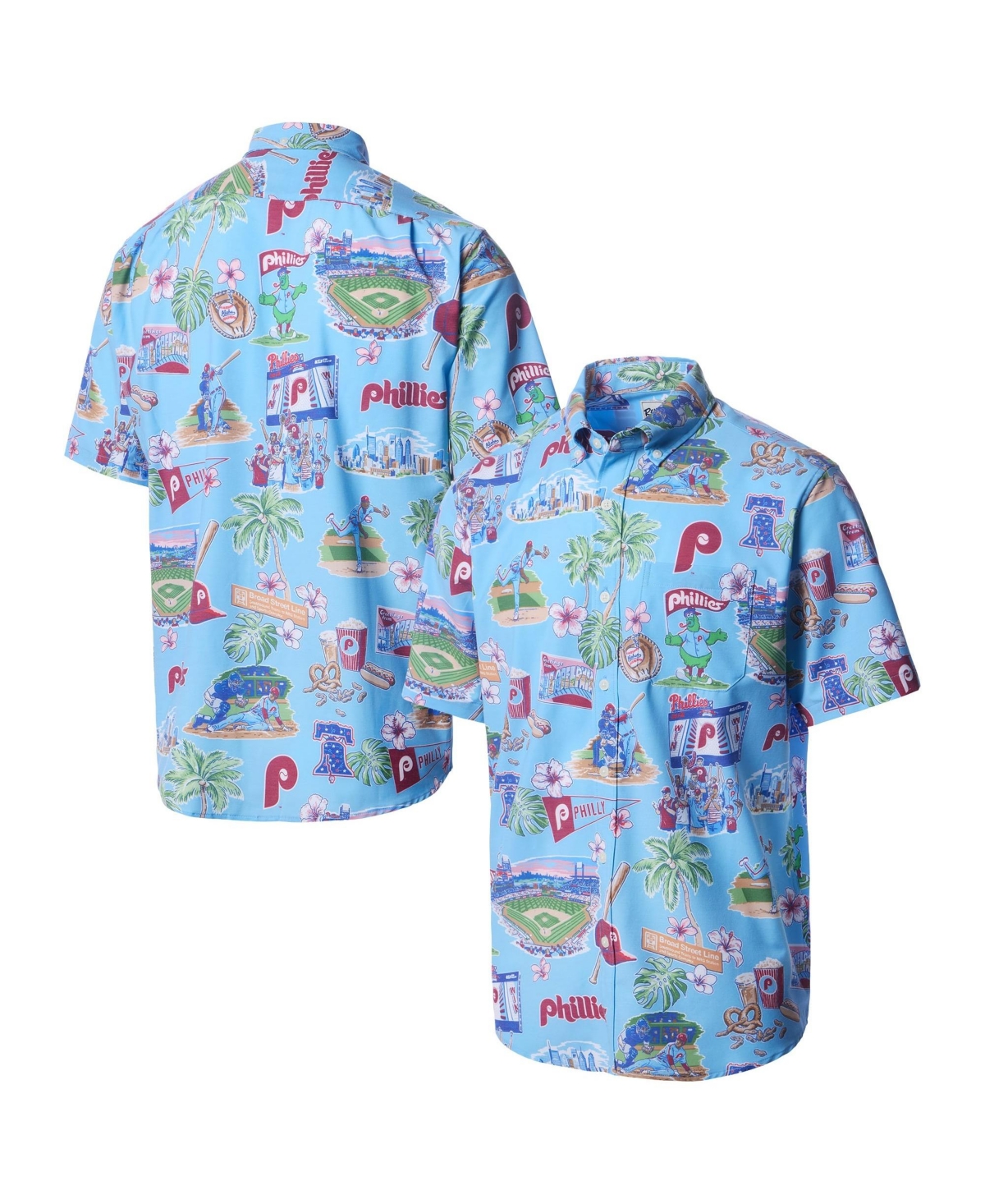 Reyn Spooner Men's Big & Tall Philadelphia Phillies Scenic Short-Sleeve Button-Down Shirt