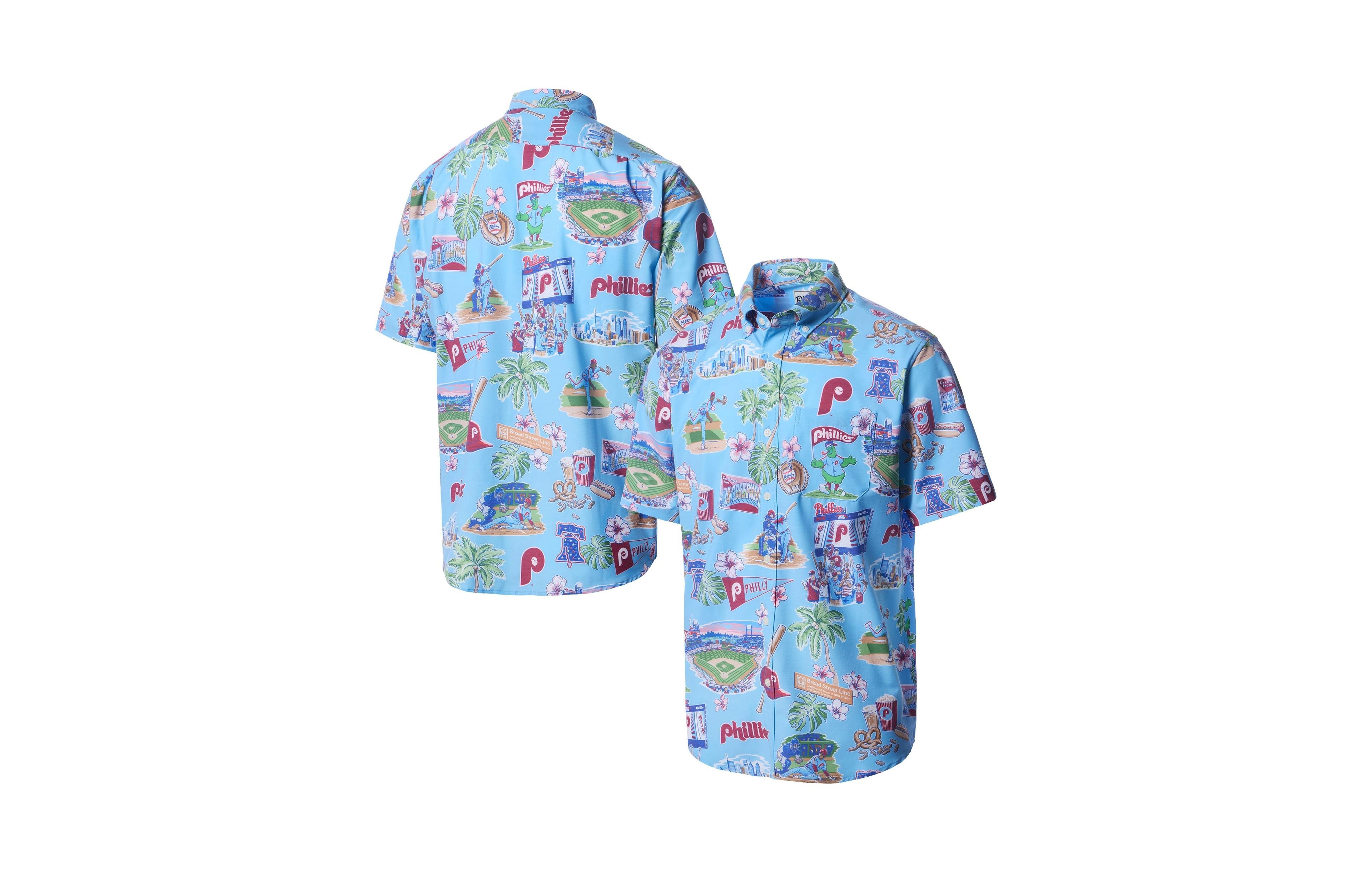 Reyn Spooner Men's Big & Tall Philadelphia Phillies Scenic Short-Sleeve Button-Down Shirt