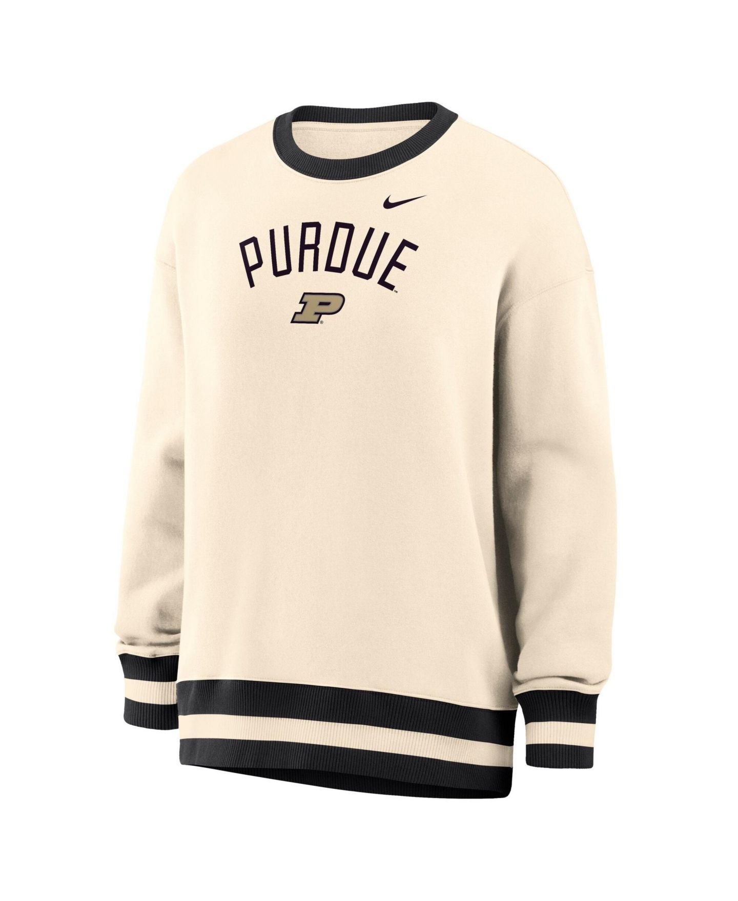 Женская толстовка Nike Natural Purdue Boilermakers Oversized Phoenix Fleece — фото 1