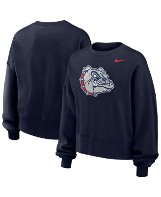 Women's Navy Gonzaga Bulldogs Phoenix Fleece Pullover Sweatshirt