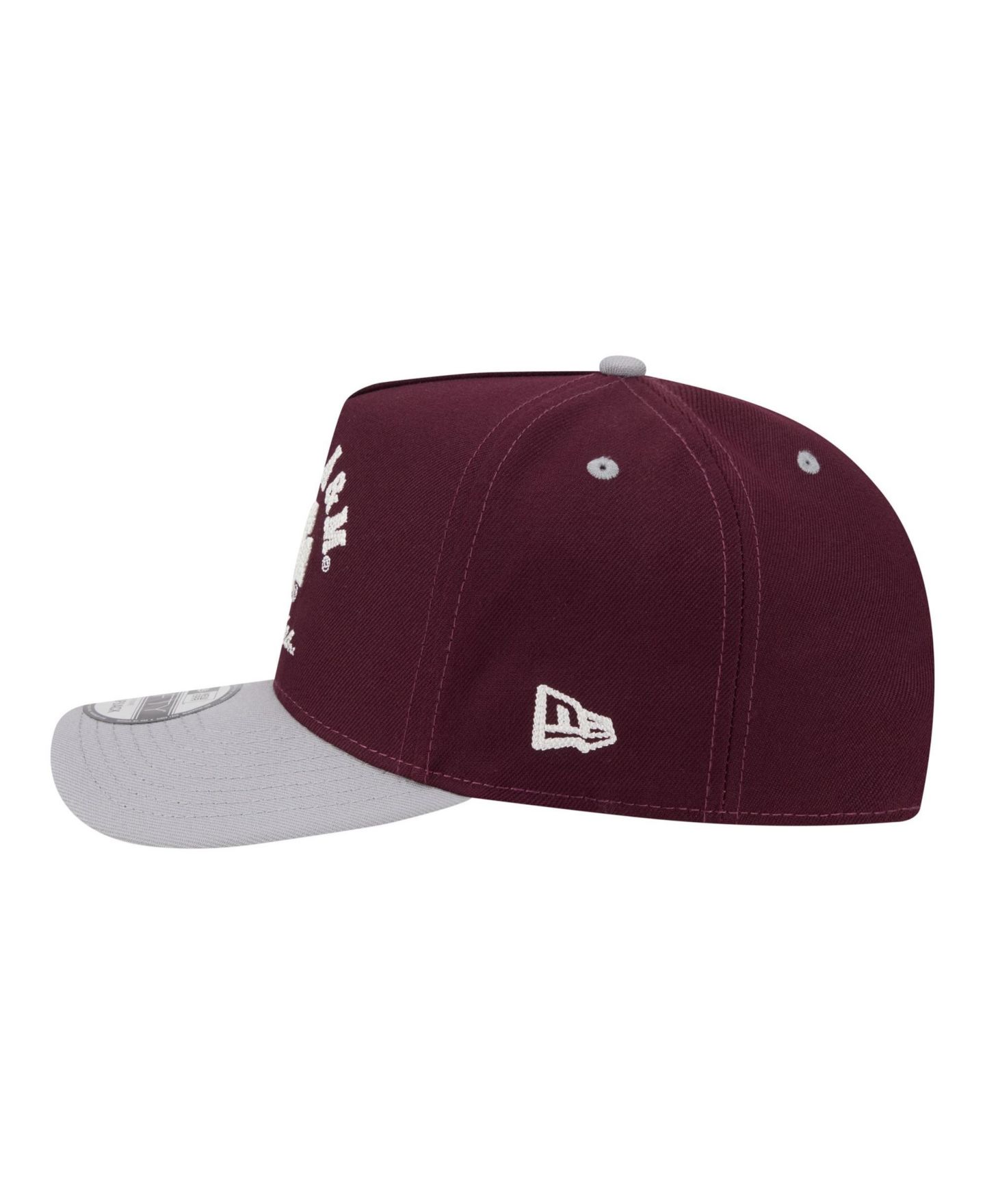 Мужская кепка New Era Maroon/Gray Texas A&M Aggies Two-Tone Arched 9FIFTY Snapback Hat — фото 7