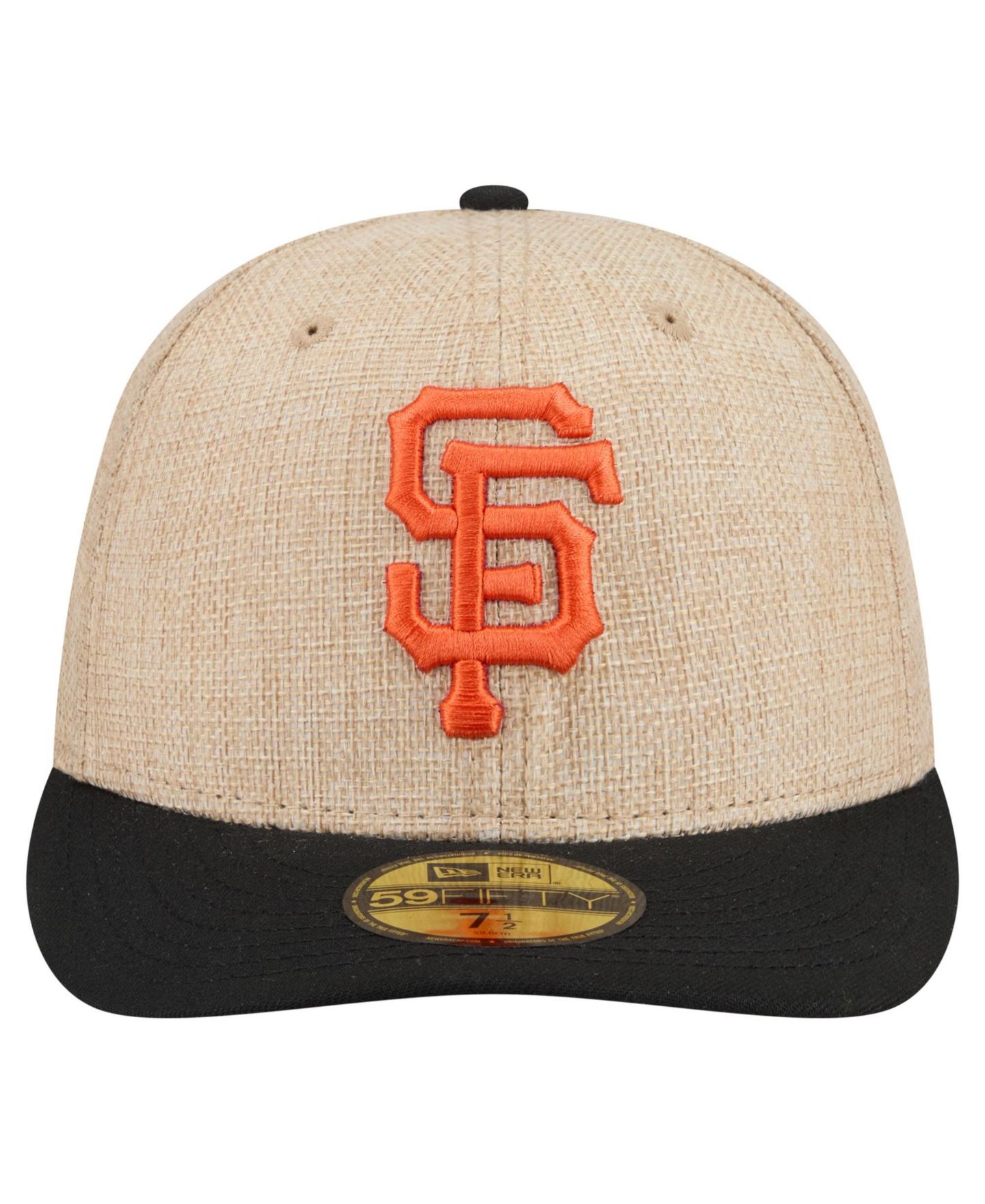 Мужская кепка New Era Natural/Black San Francisco Giants Twine 59FIFTY Fitted Hat — фото 2