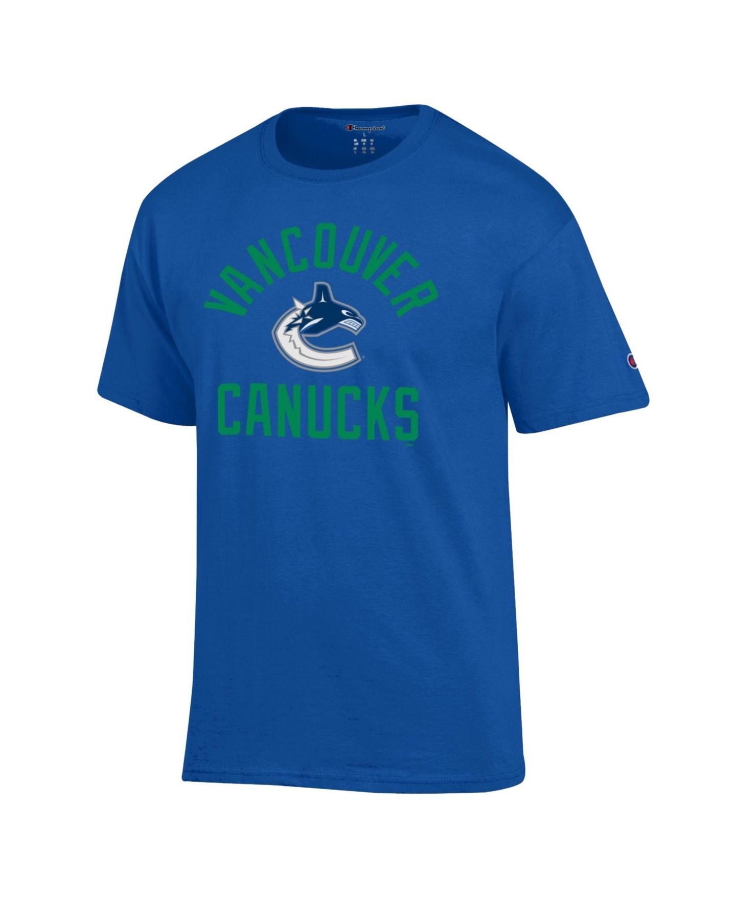 Мужская футболка Champion Blue Vancouver Canucks Primary Logo Jersey — фото 2