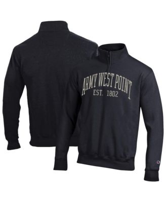 Men's  Black Army Black Knights Powerblend Quarter-Zip Pullover