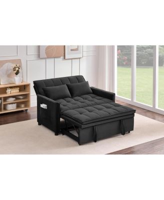 50.3" 3-in-1 Convertible Sleeper Sofa Bed with Storage Pocket