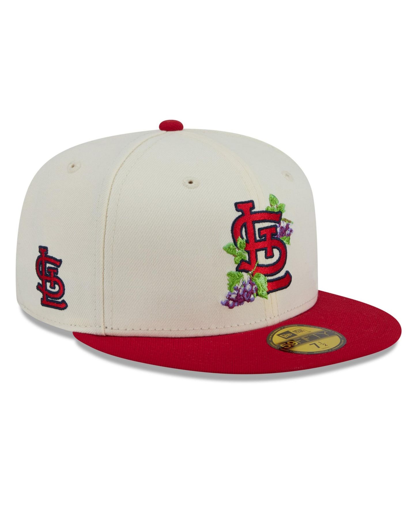 Мужская кепка New Era White/Red St. Louis Cardinals Blossom 59FIFTY Fitted Hat — фото 1