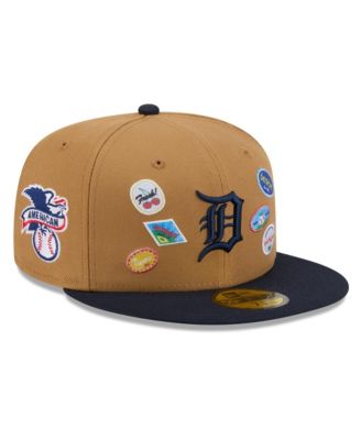 Men's Tan Detroit Tigers Fruit Sticker 59FIFTY Fitted Hat