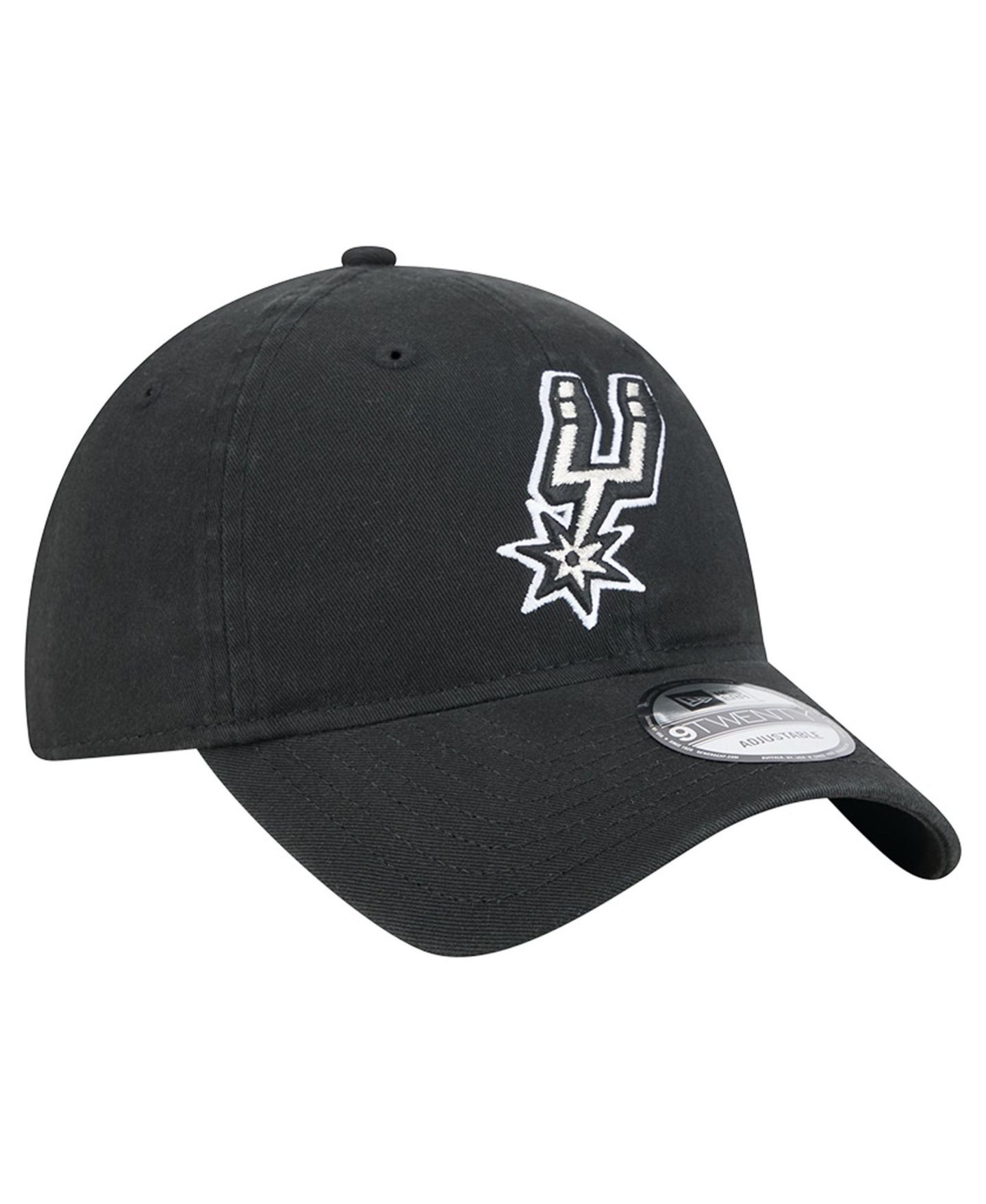 Мужская кепка New Era Black San Antonio Spurs Team 9TWENTY Adjustable Hat — фото 3