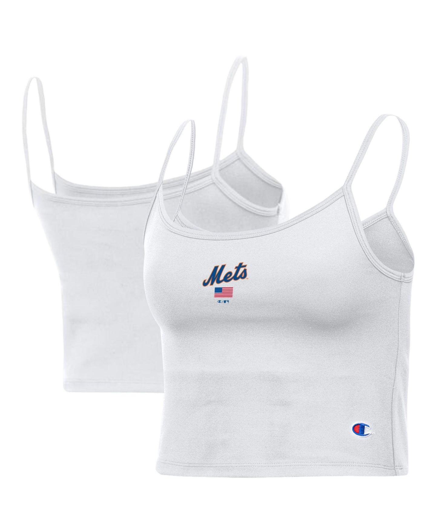 Женский топ Champion White New York Mets America Scoop — фото 1