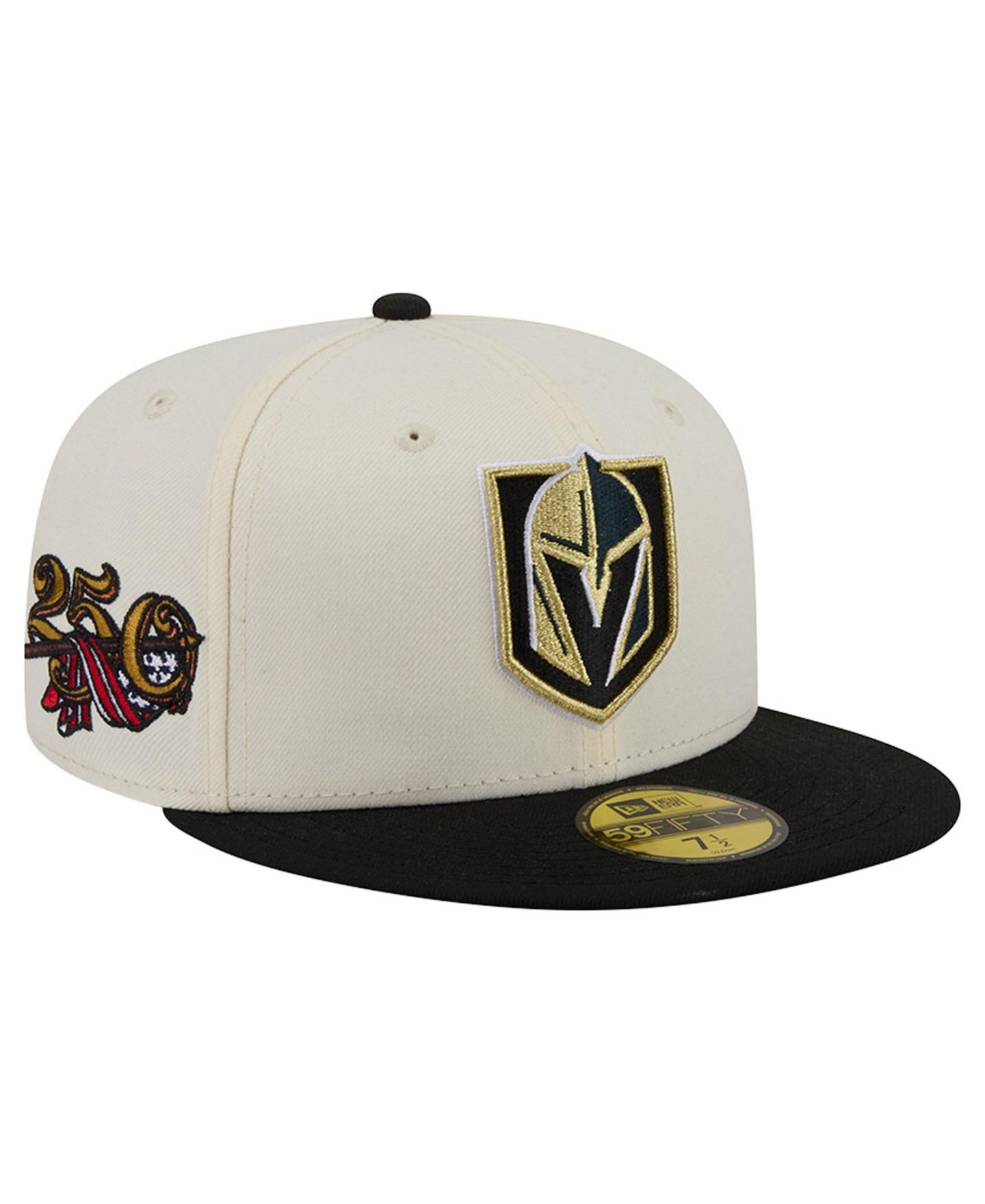 Мужская кепка New Era Cream Vegas Golden Knights 250th Anniversary of the United States Two-Tone 59FIFTY Fitted Hat — фото 1