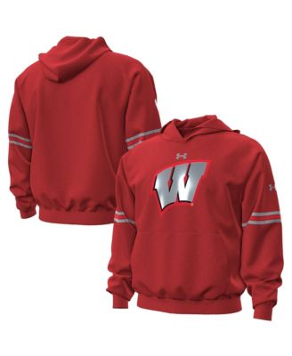 Men's Red Wisconsin Badgers 2026 Lambeau Field Collection Icon Taped Hoodie