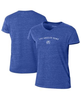 Women's Royal Los Angeles Rams Triumph Tri-Blend V-Neck T-Shirt