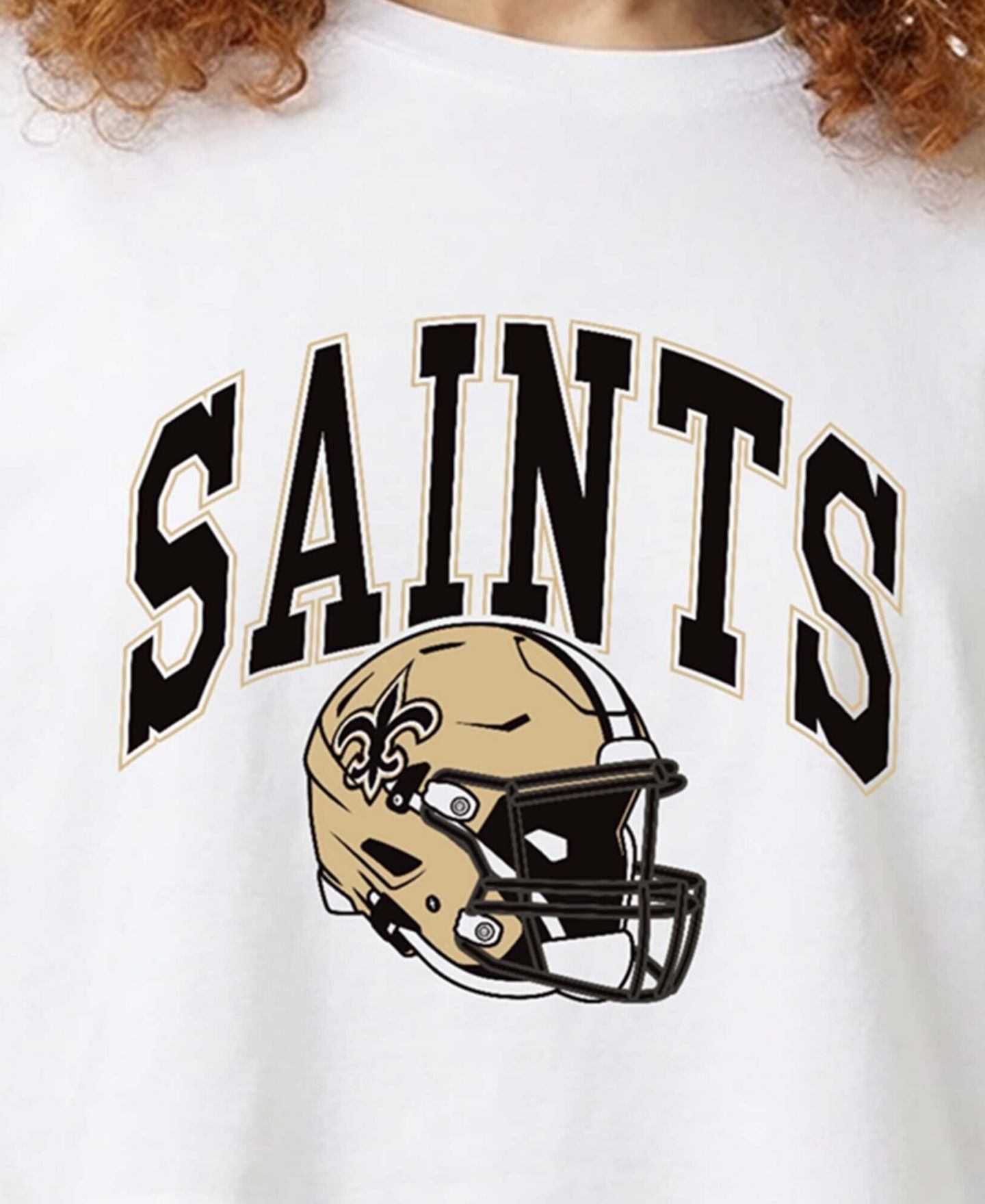 Женская футболка Champion White New Orleans Saints Boyfriend Cropped — фото 5