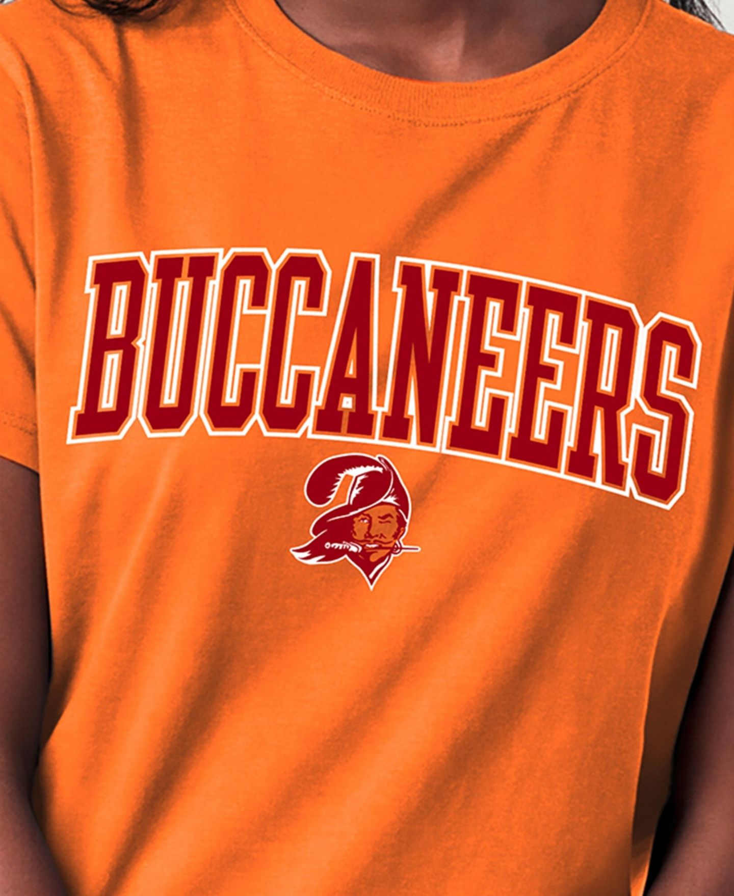 Женская футболка Champion Orange Tampa Bay Buccaneers Arched Over Throwback Logo — фото 5