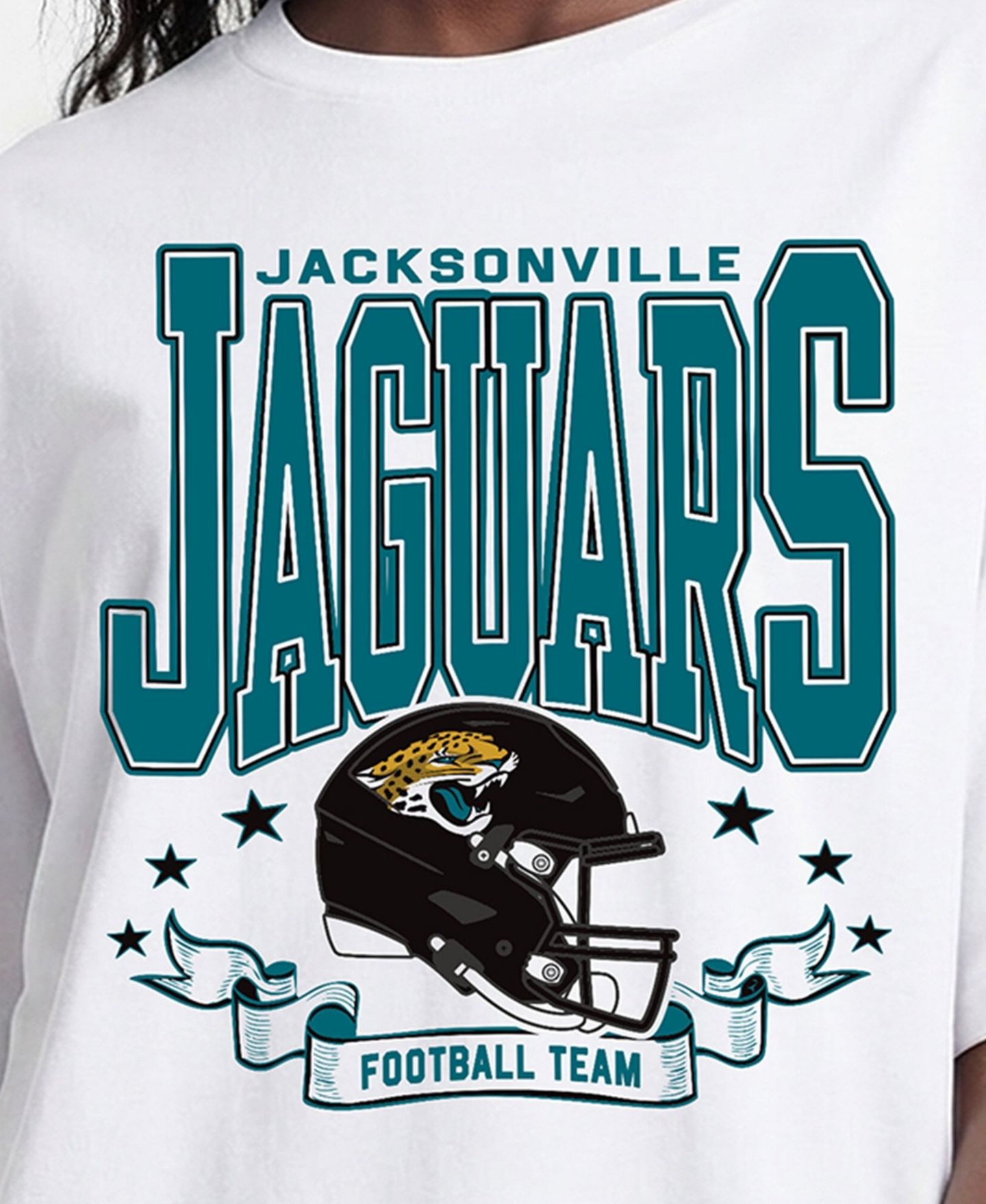 Женская футболка Champion White Jacksonville Jaguars Oversized — фото 5